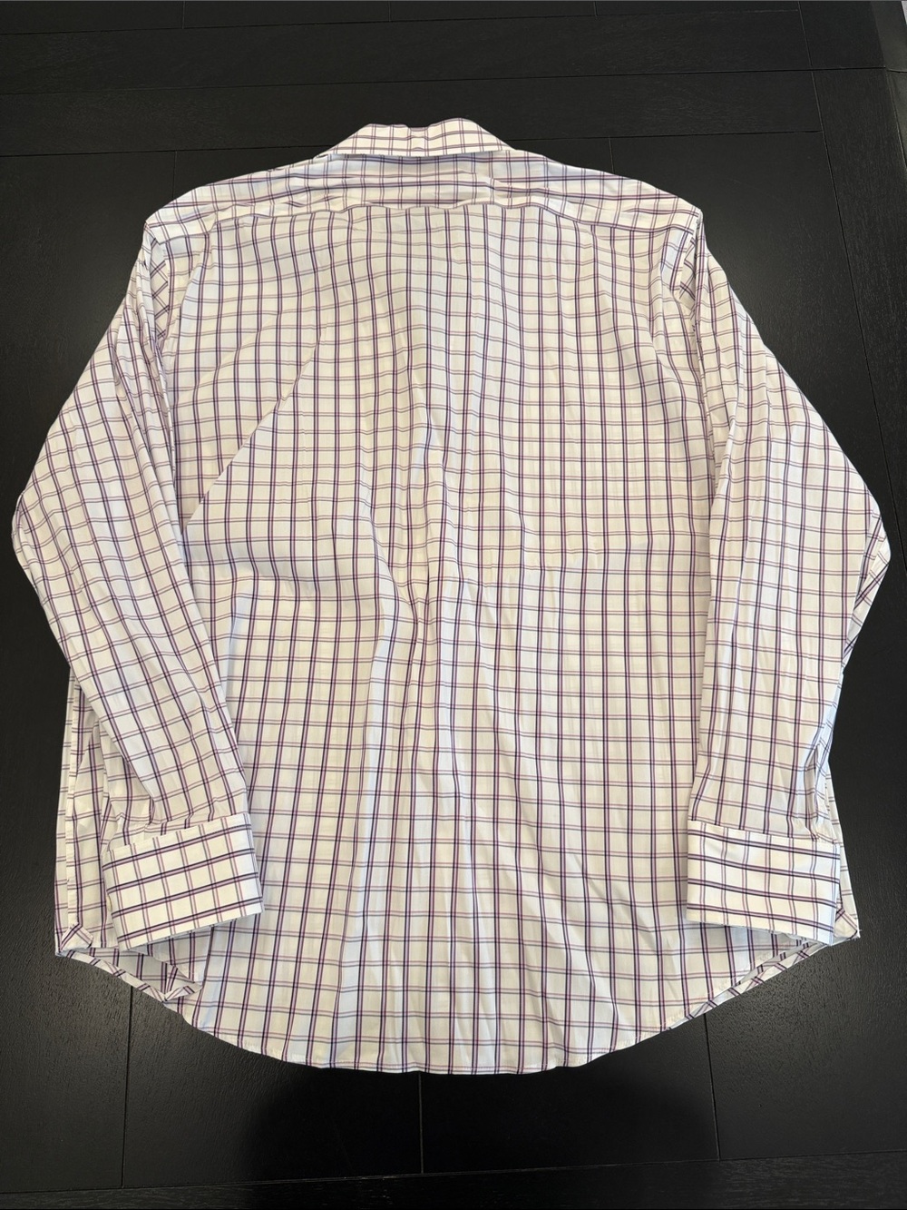 Bonobos Standard Fit Dress Shirt - 17.5/35 - Purple & Navy Check - NWOT - Picture 3 of 3